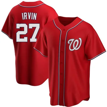 Jake Irvin Men's Washington Nationals Replica Alternate Jersey - Red