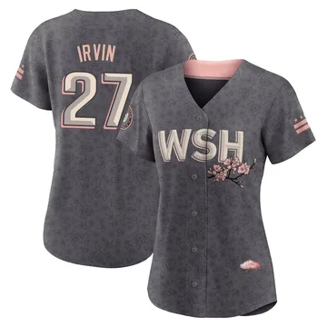 Jake Irvin Women's Washington Nationals Authentic 2022 City Connect Jersey - Gray