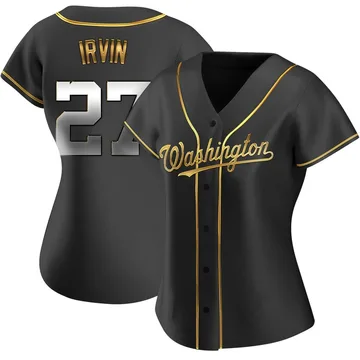 Jake Irvin Women's Washington Nationals Replica Alternate Jersey - Black Golden