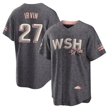 Jake Irvin Youth Washington Nationals Replica 2022 City Connect Jersey - Gray