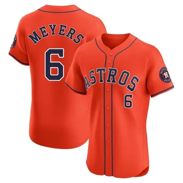 Jake Meyers Men's Houston Astros Elite Alternate Vapor Premier Jersey - Orange