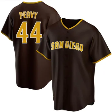 Jake Peavy Men's San Diego Padres Replica Road Jersey - Brown