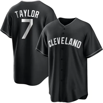 Jake Taylor Men's Cleveland Guardians Replica Jersey - Black/White