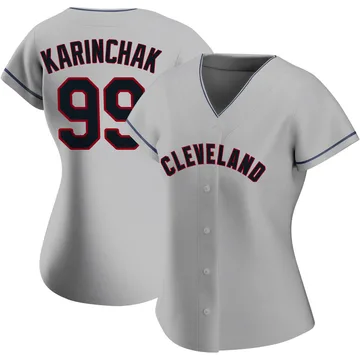 James Karinchak Women's Cleveland Guardians Authentic Road Jersey - Gray