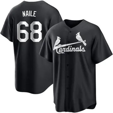 James Naile Men's St. Louis Cardinals Replica Jersey - Black/White