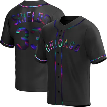 James Shields Men's Chicago White Sox Replica Alternate Jersey - Black Holographic