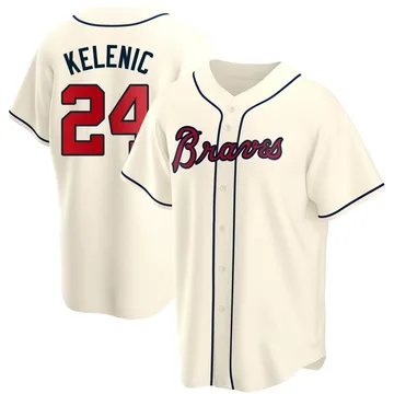 Jarred Kelenic Men's Atlanta Braves Replica Alternate Jersey - Cream