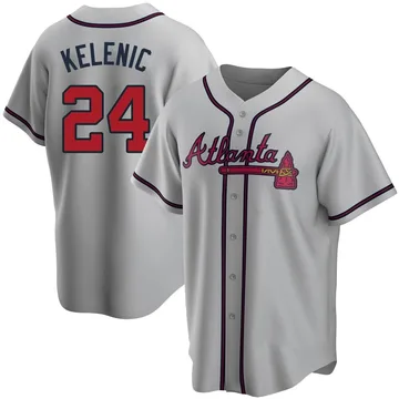 Jarred Kelenic Men's Atlanta Braves Replica Road Jersey - Gray