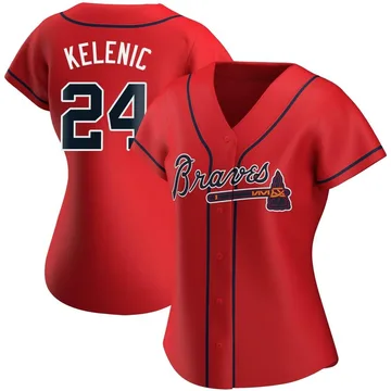 Jarred Kelenic Women's Atlanta Braves Authentic Alternate Jersey - Red