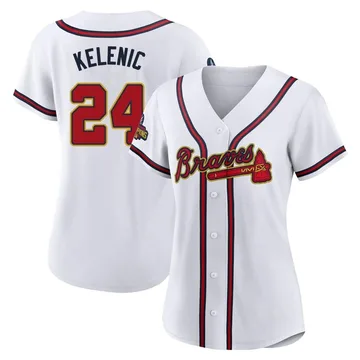 Jarred Kelenic Women's Atlanta Braves Authentic White 2022 Program Jersey - Gold