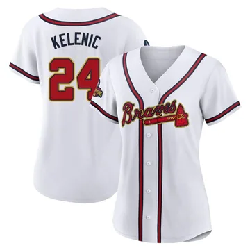 Jarred Kelenic Women's Atlanta Braves Replica White 2022 Program Jersey - Gold