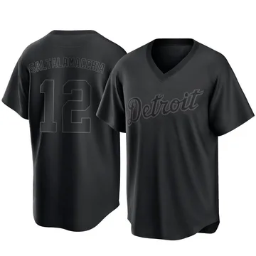 Jarrod Saltalamacchia Men's Detroit Tigers Replica Pitch Fashion Jersey - Black