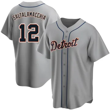 Jarrod Saltalamacchia Men's Detroit Tigers Replica Road Jersey - Gray