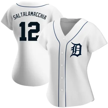 Jarrod Saltalamacchia Women's Detroit Tigers Authentic Home Jersey - White