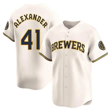 Jason Alexander Men's Milwaukee Brewers Limited Home Jersey - Cream