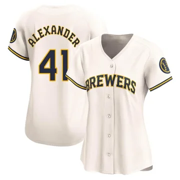 Jason Alexander Women's Milwaukee Brewers Limited Home Jersey - Cream