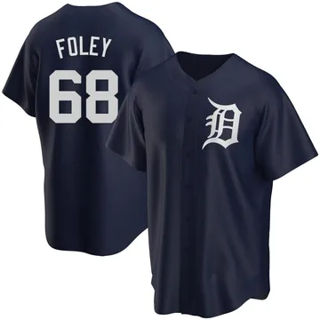 Jason Foley Men's Detroit Tigers Replica Alternate Jersey - Navy