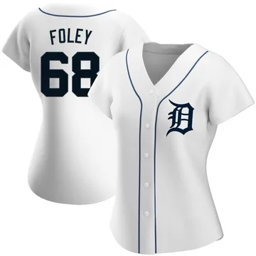 Jason Foley Women's Detroit Tigers Authentic Home Jersey - White