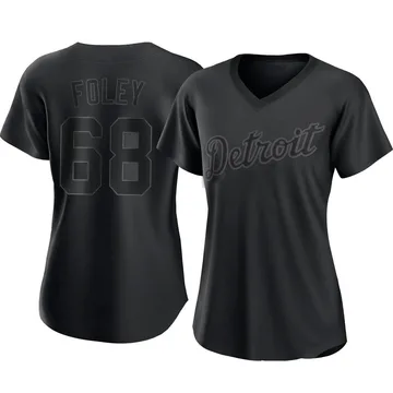 Jason Foley Women's Detroit Tigers Authentic Pitch Fashion Jersey - Black