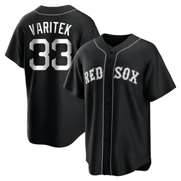 Jason Varitek Men's Boston Red Sox Replica Jersey - Black/White