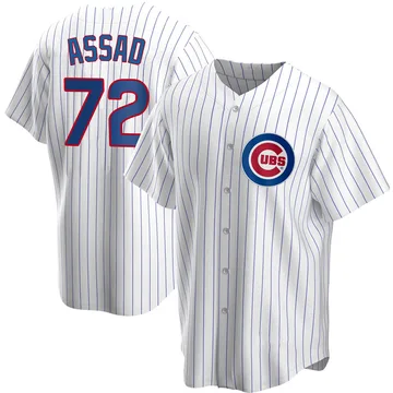 Javier Assad Men's Chicago Cubs Replica Home Jersey - White