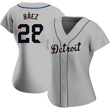 Javier Baez Women's Detroit Tigers Authentic Road Jersey - Gray