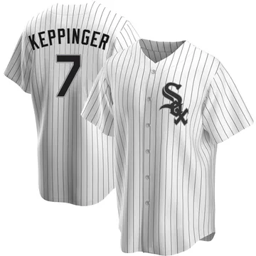 Jeff Keppinger Men's Chicago White Sox Replica Home Jersey - White