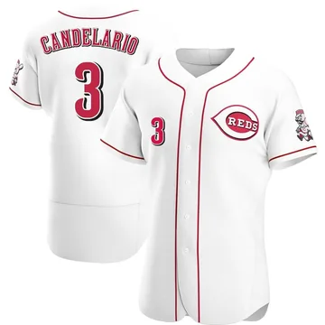 Jeimer Candelario Men's Cincinnati Reds Authentic Home Jersey - White