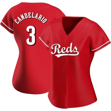 Jeimer Candelario Women's Cincinnati Reds Authentic Alternate Jersey - Red