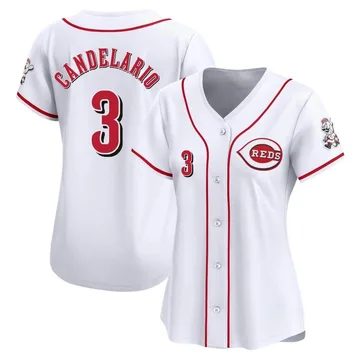 Jeimer Candelario Women's Cincinnati Reds Limited Home Jersey - White