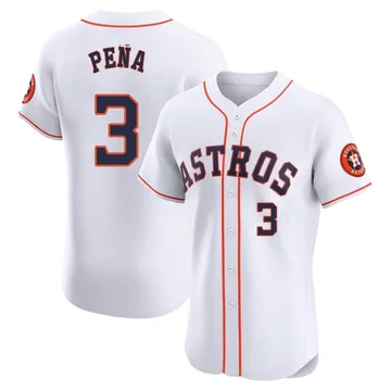 Jeremy Pena Men's Houston Astros Elite Home Jersey - White