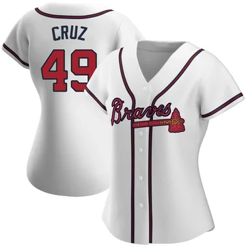 Jesus Cruz Women's Atlanta Braves Authentic Home Jersey - White