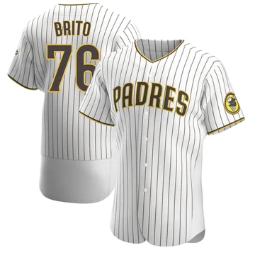 Jhony Brito Men's San Diego Padres Authentic Home Jersey - White/Brown