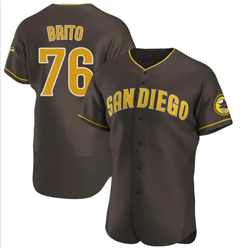 Jhony Brito Men's San Diego Padres Authentic Road Jersey - Brown