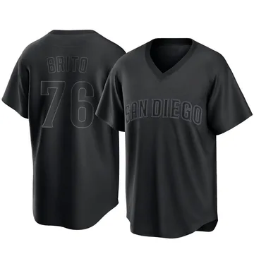 Jhony Brito Men's San Diego Padres Replica Pitch Fashion Jersey - Black