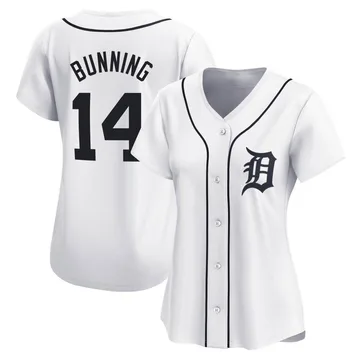 Jim Bunning Women's Detroit Tigers Limited Home Jersey - White