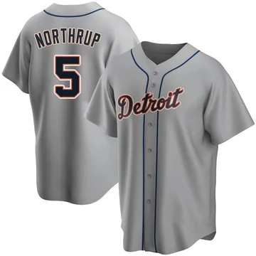 Jim Northrup Men's Detroit Tigers Replica Road Jersey - Gray