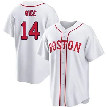 Jim Rice Men's Boston Red Sox Replica 2021 Patriots' Day Jersey - White