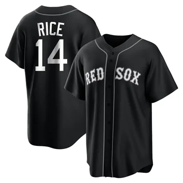 Jim Rice Men's Boston Red Sox Replica Jersey - Black/White