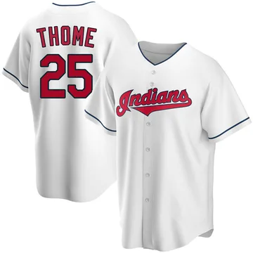 Jim Thome Men's Cleveland Guardians Replica Home Jersey - White