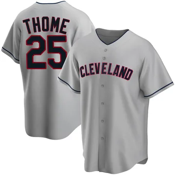 Jim Thome Men's Cleveland Guardians Replica Road Jersey - Gray