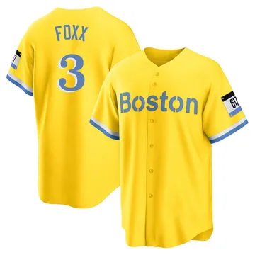 Jimmie Foxx Men's Boston Red Sox Replica Blue 2021 City Connect Player Jersey - Gold/Light