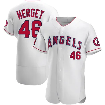 Jimmy Herget Men's Los Angeles Angels Authentic Jersey - White