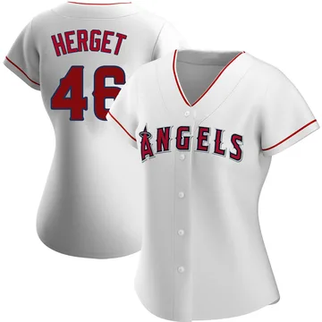 Jimmy Herget Women's Los Angeles Angels Authentic Home Jersey - White