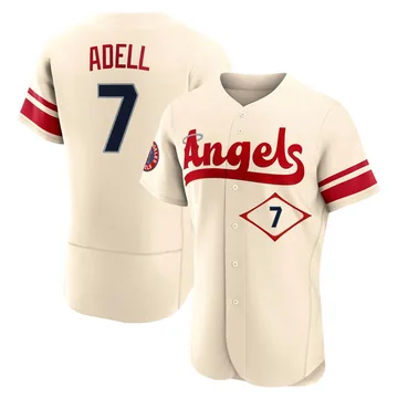 Jo Adell Men's Los Angeles Angels Authentic 2022 City Connect Jersey - Cream