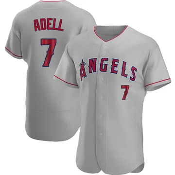 Jo Adell Men's Los Angeles Angels Authentic Road Jersey - Gray