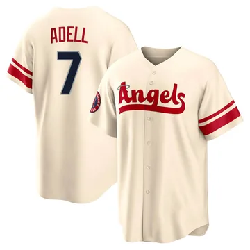 Jo Adell Men's Los Angeles Angels Replica 2022 City Connect Jersey - Cream