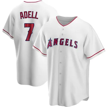 Jo Adell Men's Los Angeles Angels Replica Home Jersey - White