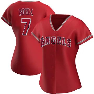 Jo Adell Women's Los Angeles Angels Authentic Alternate Jersey - Red