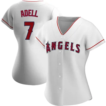 Jo Adell Women's Los Angeles Angels Authentic Home Jersey - White